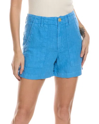 Velvet By Graham & Spencer Fallon Linen Short In Blue