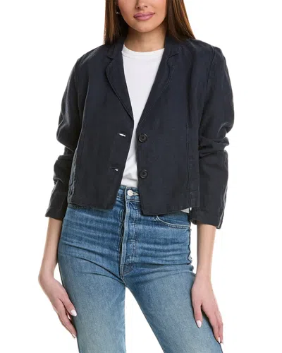 Velvet By Graham & Spencer Finley Linen Blazer In Blue