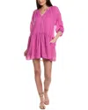 Velvet By Graham & Spencer Gauze Mini Dress In Purple