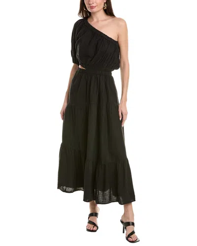 Velvet By Graham & Spencer Giselle Linen Maxi Dress In Black