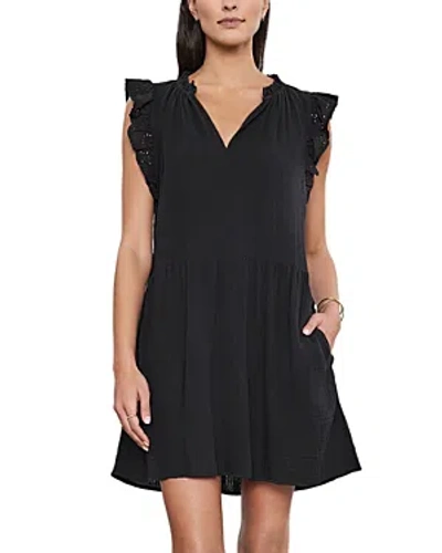 Velvet By Graham & Spencer Grace Ruffle Sleeve Mini Dress In Black