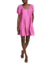 Velvet By Graham & Spencer Womens Mini Tiered Mini Dress In Pink