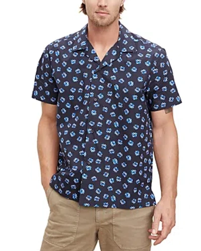 Velvet By Graham & Spencer Iggy02 Cotton Printed Button Down Camp Shirt In Iberis