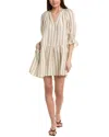 Velvet By Graham & Spencer Jessica Linen-blend Mini Dress