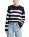 Velvet By Graham & Spencer Kanan Sweater In Navy/milk
