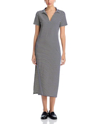 Velvet By Graham & Spencer Khan Collar Dress In Navy