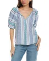 Shop Velvet By Graham & Spencer Kimmy Top In Blue
