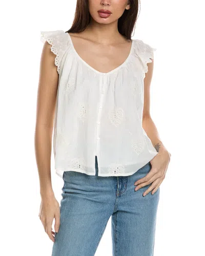 Velvet By Graham & Spencer Lania Top In White