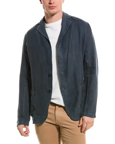 Velvet By Graham & Spencer Linen Jacket In Blue