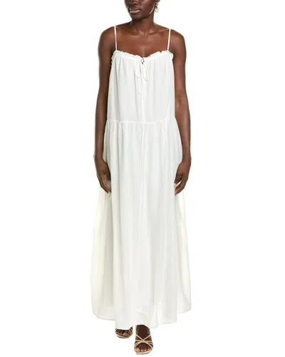 Velvet By Graham & Spencer Linen Maxi Dress In White