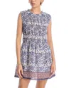 Velvet By Graham & Spencer Marla Shirred Dress In Cream Floral