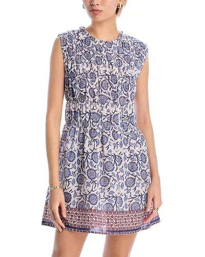 Velvet By Graham & Spencer Marla Shirred Dress In Cream Floral