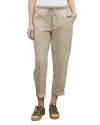 Velvet By Graham & Spencer Misty Drawstring Cotton Pants In Dune Brown