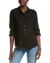 Shop Velvet By Graham & Spencer Natalia Linen Top In Black