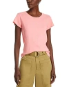 Velvet By Graham & Spencer Odelia Short Sleeved Crewneck Tee In Blossom Pink