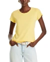 Velvet By Graham & Spencer Odelia Short Sleeved Crewneck Tee In Daisy Yellow