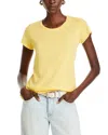 Velvet By Graham & Spencer Womens Slub Cotton T-shirt In Daisy Yellow