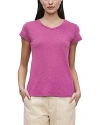 Velvet By Graham & Spencer Odelia Short Sleeved Crewneck Tee In Orchid