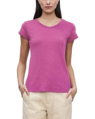 Velvet By Graham & Spencer Womens Slub Cotton T-shirt In Pink