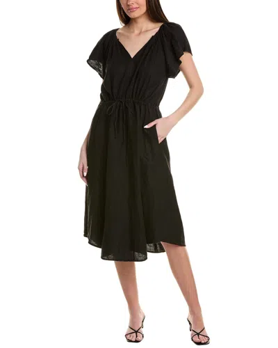 Velvet By Graham & Spencer Pepper Linen Maxi Dress In Black