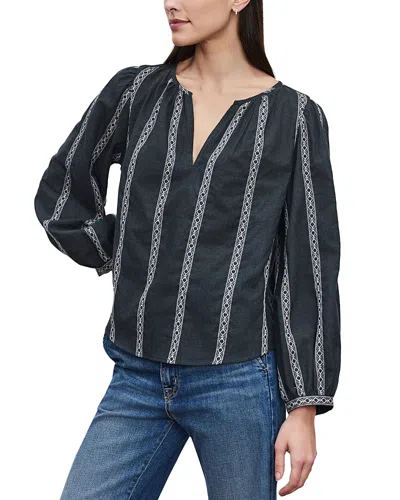 Velvet By Graham & Spencer Raylee Blouse In Vintage Black
