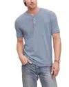 Velvet By Graham & Spencer Short Sleeve Henley In Cancun