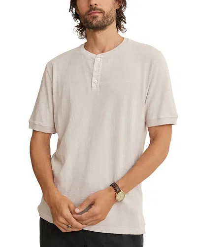 Velvet By Graham & Spencer Short Sleeve Henley In Cement