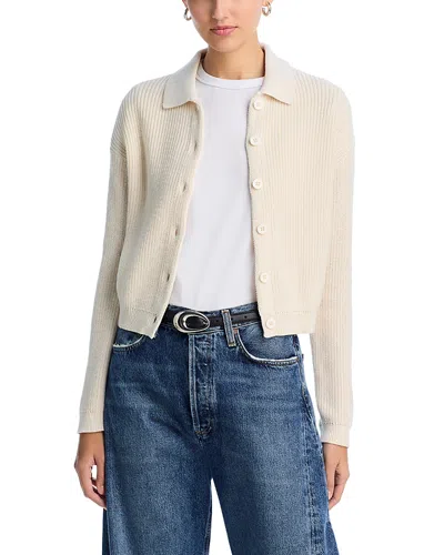 Velvet By Graham & Spencer Taj Button Front Cardigan In Ivory Cream