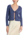 Velvet By Graham & Spencer V Neck Tie Front Cardigan In Atlas