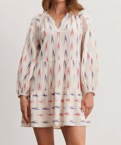 Velvet By Graham & Spencer Velvet Ikat Weave Romee Dress In Cream In White
