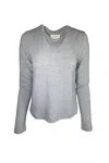 Velvet By Graham & Spencer Women's Pacifica Long Sleeve Tee In Heather Grey In Grey