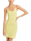 Velvet By Graham & Spencer Womens Cami Casual Mini Dress In Yellow
