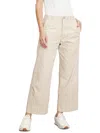 Velvet By Graham & Spencer Womens High Rise Cropped Wide Leg Pants In Oyster White