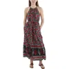 Velvet By Graham & Spencer Womens Printed Silk Shift Dress In Black