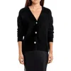 Velvet By Graham & Spencer Womens Rhinestone Alpaca Cardigan Sweater