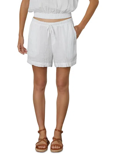 Velvet By Graham & Spencer Womens Sheer Linen Flat Front In White