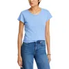 Velvet By Graham & Spencer Womens Slub Cotton T-shirt In Multi