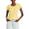 Velvet By Graham & Spencer Womens Slub Cotton T-shirt In White