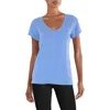 Velvet By Graham & Spencer Womens Slub V-neck T-shirt In Gold
