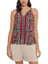 Velvet By Graham & Spencer Womens V Neck Sleeveless Shell In Red