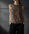 Velvet By Graham & Spencer Yves Leopard Sequin Tank In Multi In Multi