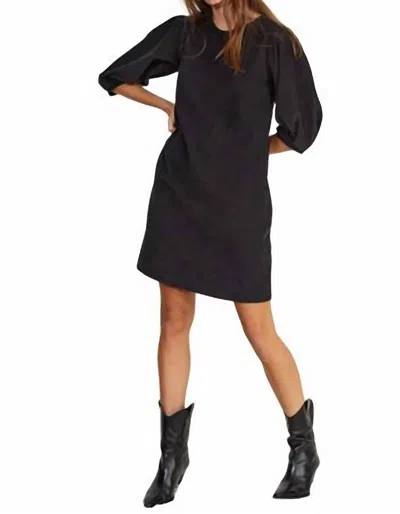 Velvet By Graham & Spencer Zina Courduroy Dress In Black