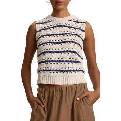 Velvet Calista Crochet Sweater Vest In Multi