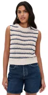 Velvet Calista Top Chalk/marine