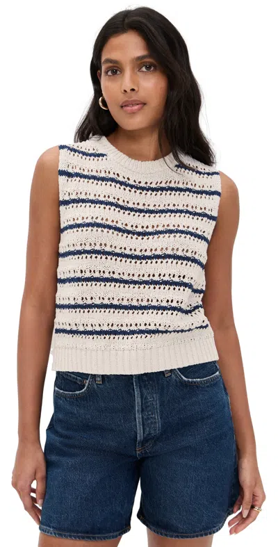 Velvet Calista Top Chalk/marine