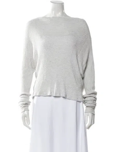 Pre-owned Velvet Canyon Bateau Neckline Sweater In White