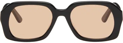 Velvet Canyon Black 'le Classique' Sunglasses In Black & Amber