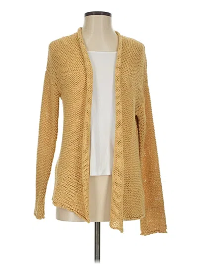 Pre-owned Velvet Cardigan Sweater In Gold