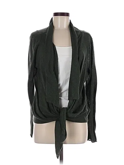 Pre-owned Velvet Cardigan Sweater In Green