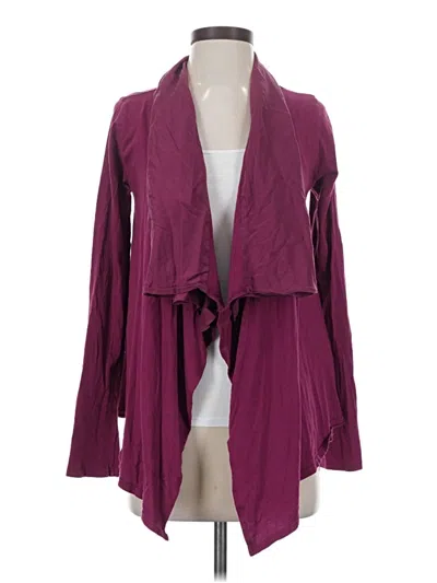 Pre-owned Velvet Cardigan Sweater In Purple